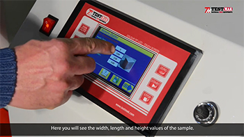 Choosing the sample to be tested in the compression testing machine