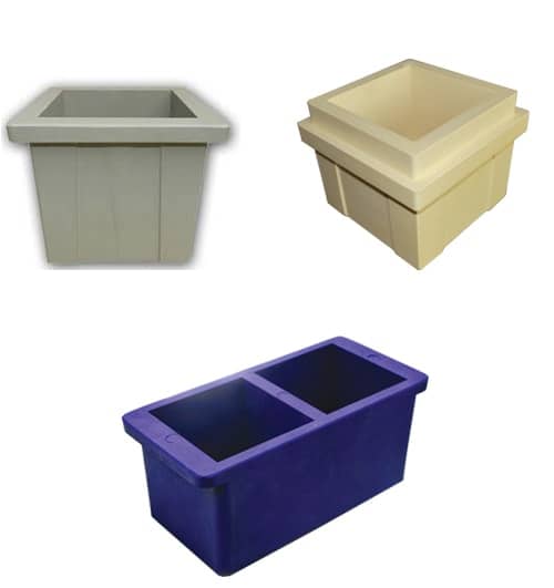 Concrete Plastic Cube Moulds