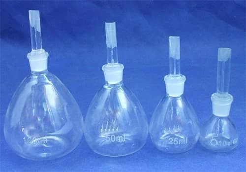 Pycnometer for specific gravity bottle - Verrerie de laboratoire  - Testmak Material Testing Equipment