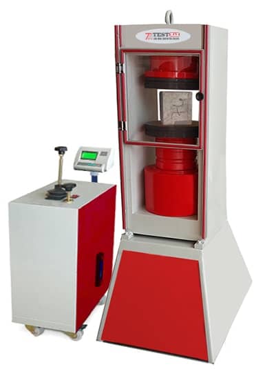 LS Welded Frame Semi Automatic Compression Testing Machines - Compressive strength tests of concrete specimens  - Testmak Material Testing Equipment