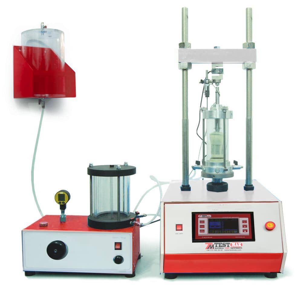 Triaxial UU-CU-CD Test Systems - Soil Compacted Road Base and Sub-Base Soils Tests  - Testmak Material Testing Equipment